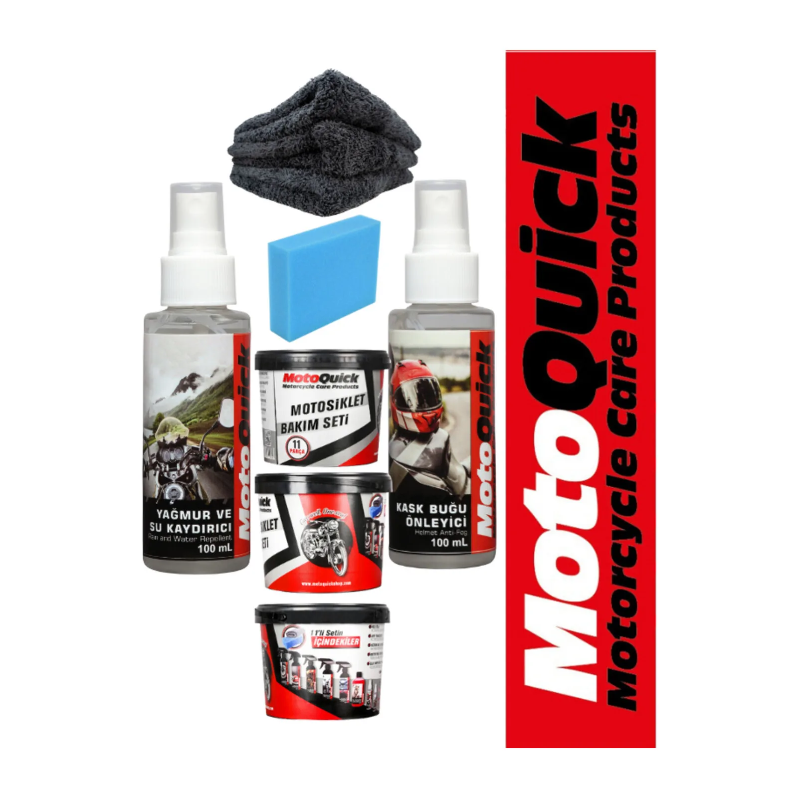 11 Parça Motosiklet Bakım ve Temizlik Seti · görsel 2 · MotoQuick